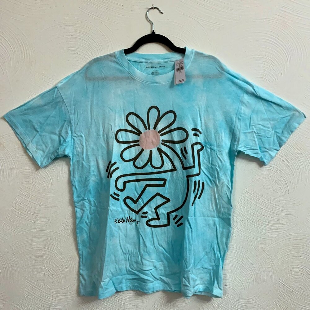 Keith Haring Flower Guy T-Shirt - American Eagle - Women's Size Medium